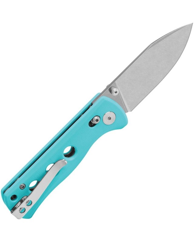 Canary folding knife 14C28N steel stonewash finish blade Glyde Lock Tiffany blue G10 handle Canary folding knife 14C28N steel stonewash finish blade Glyde Lock Tiffany blue G10 handle