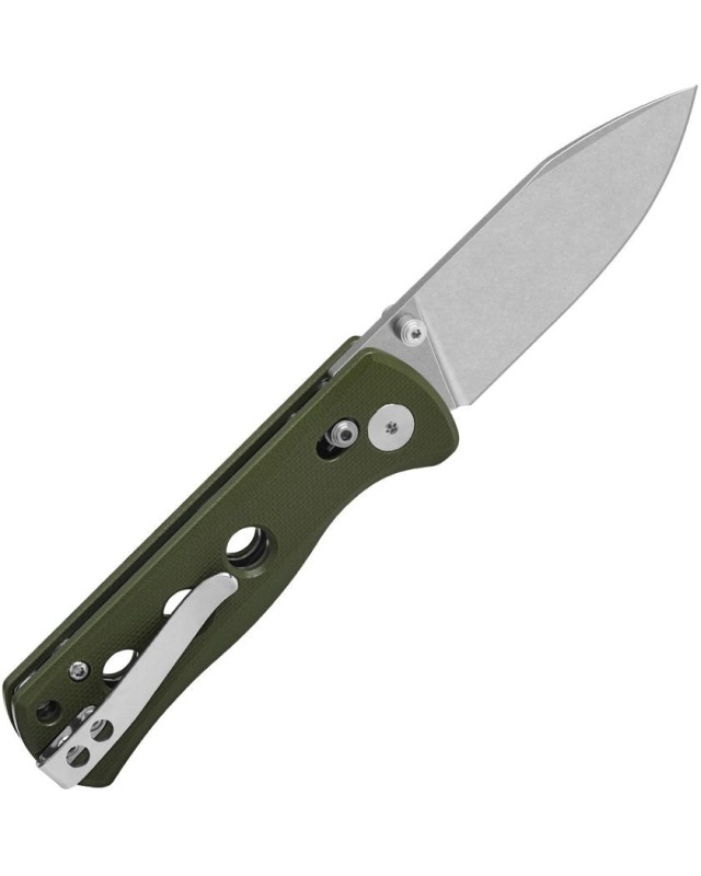 Canary folding knife 14C28N steel stonewash finish blade Glyde Lock OD green G10 handle Canary folding knife 14C28N steel stonewash finish blade Glyde Lock OD green G10 handle