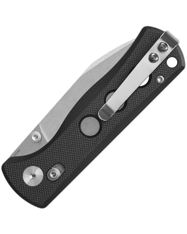Canary folding knife 14C28N steel stonewash finish blade Glyde Lock black G10 handle Canary folding knife 14C28N steel stonewash finish blade Glyde Lock black G10 handle