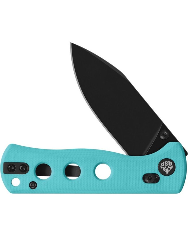 Canary folding knife 14C28N steel black finish blade Glyde Lock Tiffany blue G10 handle Canary folding knife 14C28N steel black finish blade Glyde Lock Tiffany blue G10 handle
