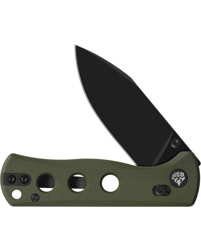 Canary folding knife 14C28N steel black finish blade Glyde Lock OD green G10 handle Canary folding knife 14C28N steel black finish blade Glyde Lock OD green G10 handle