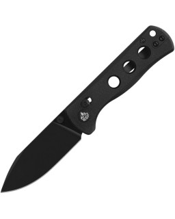 Canary folding knife 14C28N steel black finish blade Glyde Lock black G10 handle