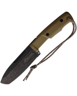 Selvans Expeditions full tang N690 steel blackwash finish tan Forprene handle fire steel