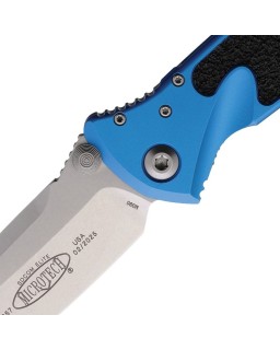 Socom Elite Tanto S\E Linerlock M390 steel stonewash finish blue aluminium handle