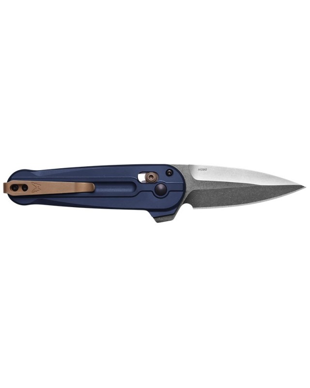 Lowden M390 premium steel stonewash finish blue aluminium handle flipper AXIS lock Lowden M390 premium steel stonewash finish blue aluminium handle flipper AXIS lock