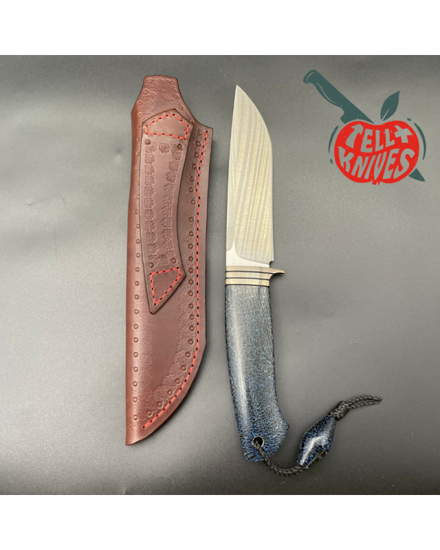 Sergey Shidlovskiy Model Classic 15 Böhler K110 steel blade nickel silver guard brown leather sheath