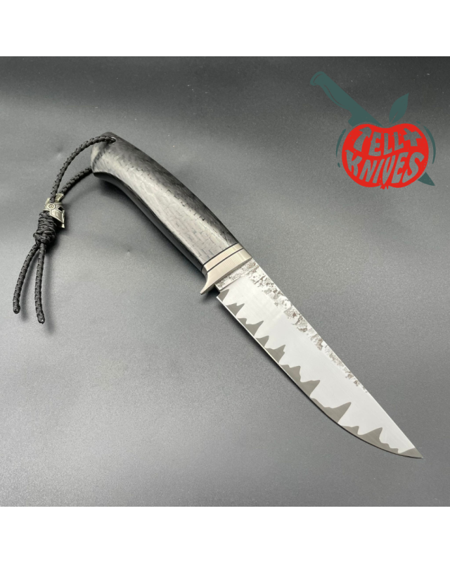Sergey Shidlovskiy Model Dandy XL Laminate forged REX121 & N690 stainless steel silver nickel guard carbon fiber handle