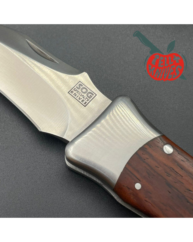 1988 Collector SOG Tomcat 440C blade steel cocobolo wood handle SEKI Japan 1988 Collector SOG Tomcat 440C blade steel cocobolo wood handle SEKI Japan