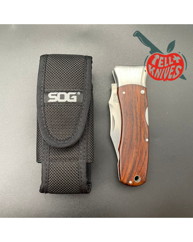 1988 Collector SOG Tomcat 440C blade steel cocobolo wood handle SEKI Japan 1988 Collector SOG Tomcat 440C blade steel cocobolo wood handle SEKI Japan