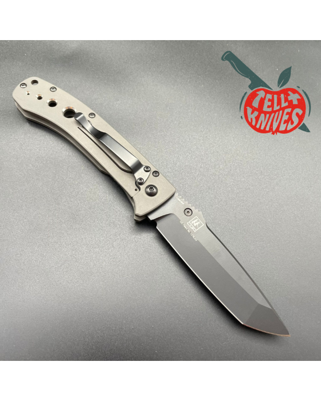 Benchmade 760BK LFTi Bob Lum Design CPM-M4 steel black DLC coated blade Titanium handle Benchmade 760BK LFTi Bob Lum Design CPM-M4 steel black DLC coated blade Titanium handle