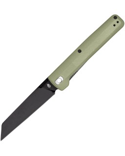 Gerber Tanto Pledge Linerlock Folding Knife Black 7Cr17Mov Steel Lichen Green Handle
