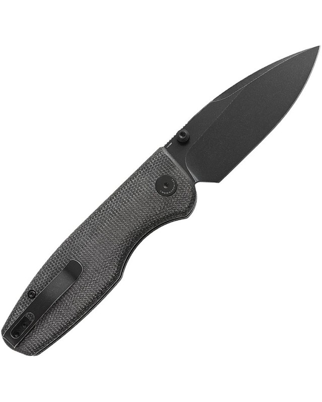CMB Predator 14C28N steel blackwash finish Button Lock Black micarta handle CMB Predator 14C28N steel blackwash finish Button Lock Black micarta handle