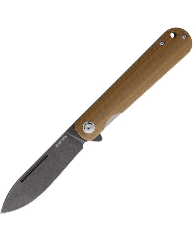 Ontario Knives Ischua Creek stainless steel blackwash finish G10 handle