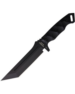 Medium Infantry Knife Bohler K340 Steel black Teflon coated black G10 handle