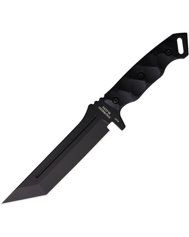 Medium Infantry Knife Bohler K340 Steel black Teflon coated black G10 handle