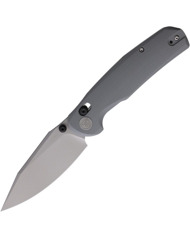 Hornet folding knife Axis Lock 14C28N steel stonewash finish blade gray G10 handle