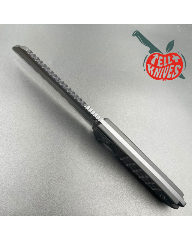 ADV Tactical SAW Butcher survival fixed blade knife full tang D2 steel black finish G10 handle saw teeth black kydex she