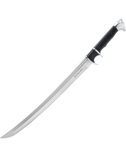 United Cutlery Honshu Sub-Hilt Wakizashi carbon steel blade satin finish black TPR handle black wood scabbard