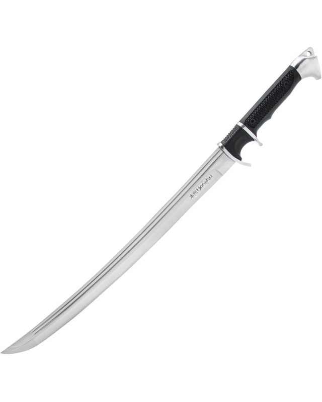 United Cutlery Honshu Sub-Hilt Wakizashi carbon steel blade satin finish black TPR handle black wood scabbard