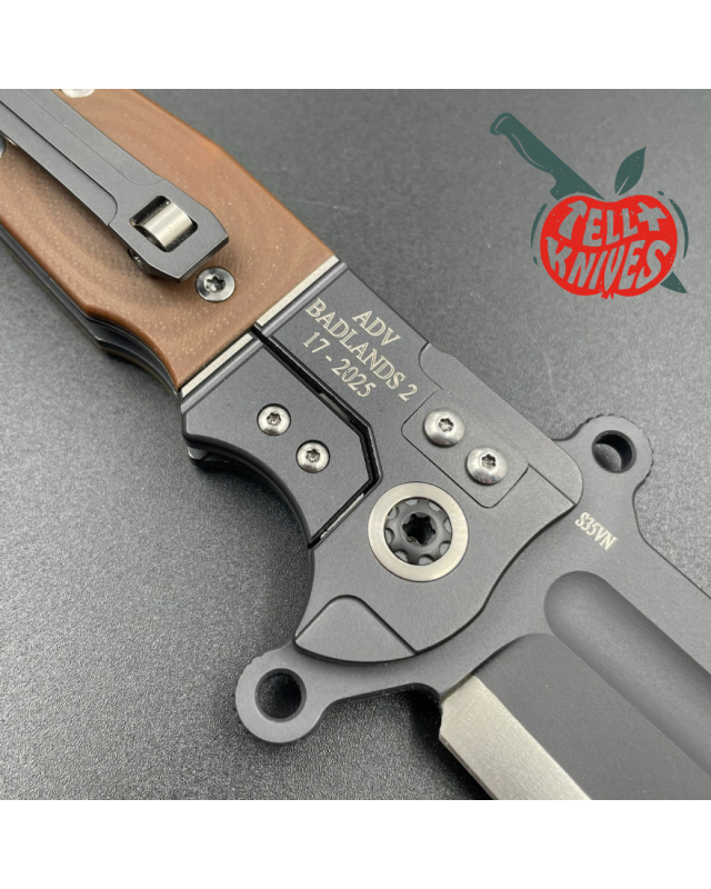 ADV Tactical Badlands Bowie 2 S35VN steel titanium handle G10 scales