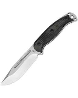 KIZER Cutlery Ursa Major Fixed Blade full tang AEB-L stainless steel satin finish blade micarta handle black kydex sheat