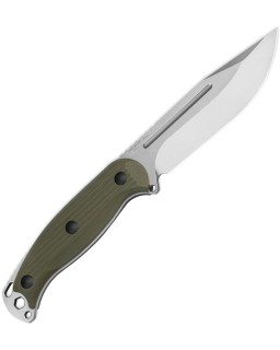 KIZER Cutlery Ursa Major Fixed Blade full tang AEB-L stainless steel satin finish blade OD green G10 handle black kydex
