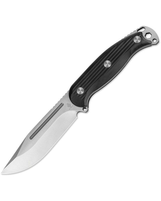 KIZER Cutlery Ursa Major Fixed Blade full tang AEB-L stainless steel satin finish blade black G10 handle black kydex she