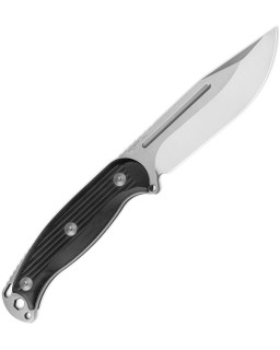 KIZER Cutlery Ursa Major Fixed Blade full tang AEB-L stainless steel satin finish blade black G10 handle black kydex she