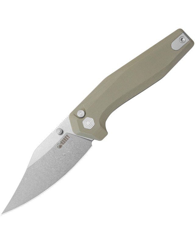Kubey Hades Folding Knife  Sandvik 14C28N Steel  G10 Handle